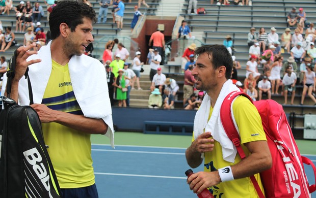 Marcelo Melo e Dodig em ação no US Open (Foto: Bernardo Eyng)