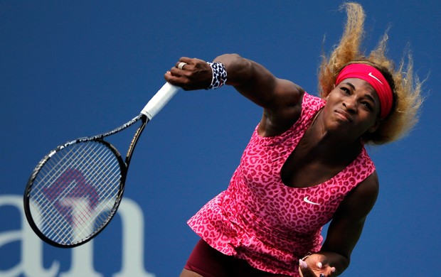 Serena Williams em ação no US Open (Foto: AFP)