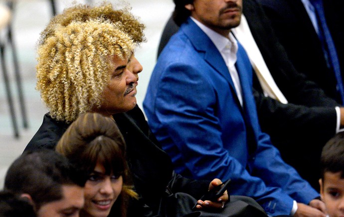 Valderrama encontro de jogadores com o Papa no Vaticano (Foto: AFP)