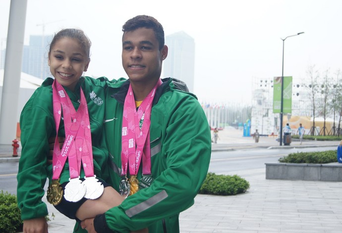 Flavia e Matheus Jogos da Juventude (Foto: Wander Roberto/Inovafoto/COB)