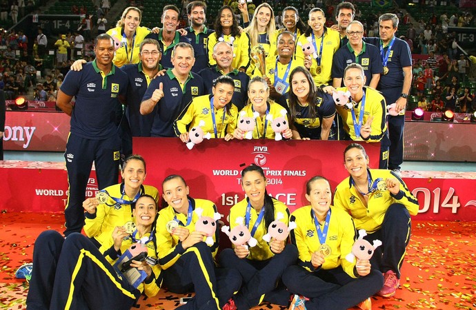 Seleção brasileira campeã Grand Prix vôlei Japão (Foto: Divulgação/FIBV)