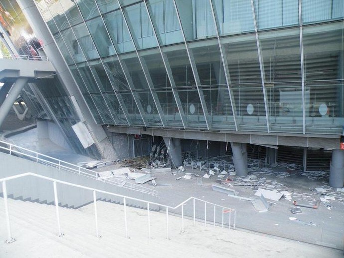 Estádio do Shakhtar bombardeado (Foto: Divulgação/Shakhtar)