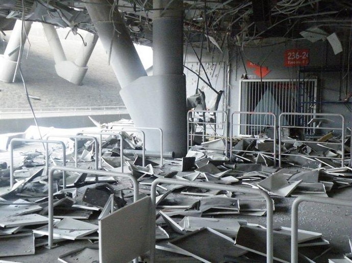 Estádio do Shakhtar bombardeado (Foto: Divulgação/Shakhtar)