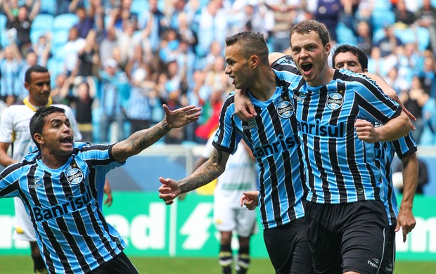 Luan Grêmio gol Criciúma Brasileirão (Foto: Marcos Cunha / Agência Estado)