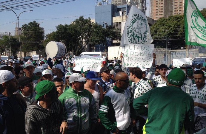 Palmeiras protesto (Foto: Felipe Zito)