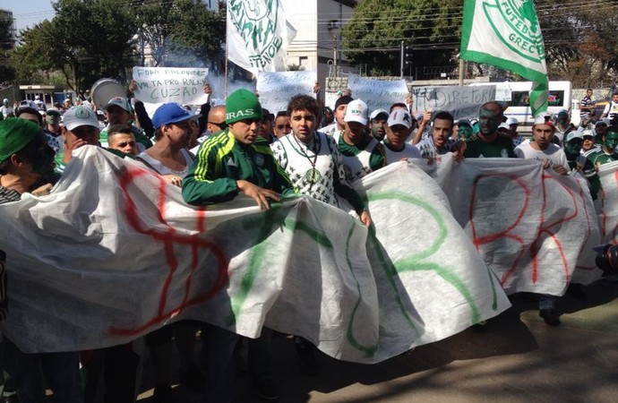 Palmeiras protesto (Foto: Felipe Zito)