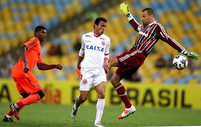 Diego Cavalieri Fluminense furada América-RN Copa do Brasil (Foto: Dhavid Normando / Agência Estado)