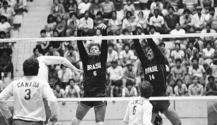 renan william volei brasil x canada pan-americano 1983 especial volei geração de prata (Foto: Agência Estado)