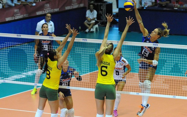 vôlei thaisa e Jaqueline Brasil e Itália grand Prix (Foto: FIVB)