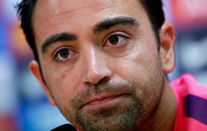 xavi hernandez Barcelona coletiva (Foto: Agência Reuters)