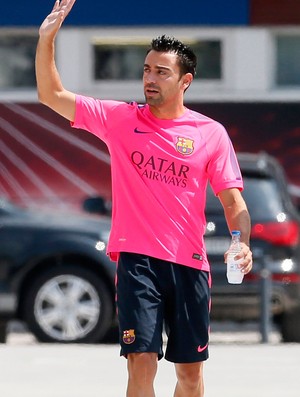 xavi hernandez Barcelona coletiva (Foto: Agência Reuters)