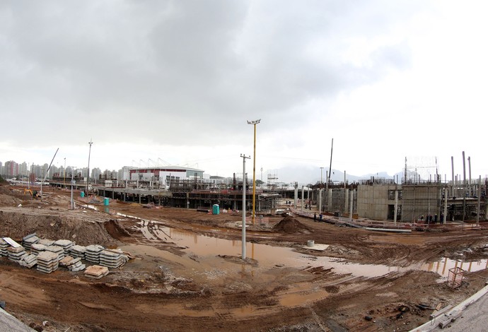 Halls Olímpicos obras Parque Olímpico (Foto: André Durão / Globoesporte.com)