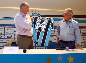 Felipão Fábio Koff Arena Grêmio (Foto: Lucas Uebel/Grêmio FBPA )