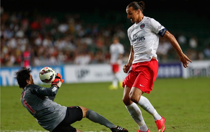 ibrahimovic paris saint-germain x Kitchee  (Foto: Reuters)