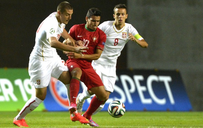 Marcos Lopes Portugal e Servia Sub-19 (Foto: Agência EFE)