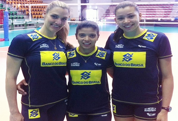 Andréia, Léia e Carol  GRAND PRIX volei (Foto: Divulgação/CBV)