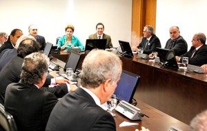 dilma com dirigentes dos clubes (Foto: Roberto Stuckert Filho / PR)