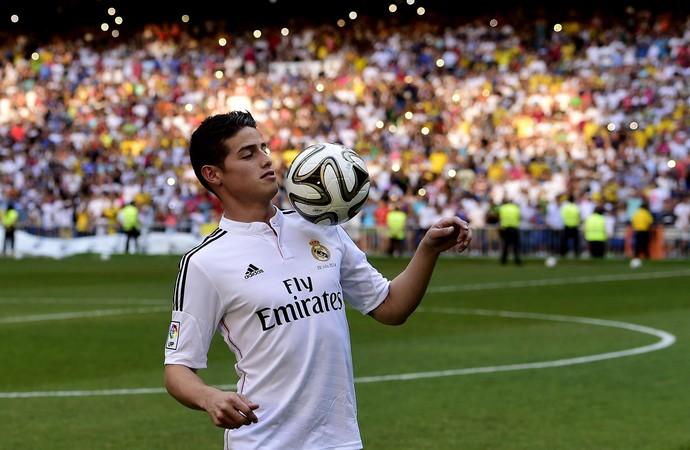 James Rodriguez real madrid apresentação (Foto: Agência AFP)