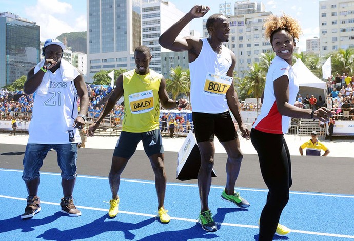 Usain bolt copacabana dançando (Foto: Alexandre Durão / Globoesporte.com)