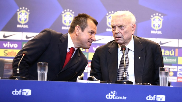 Dunga e Marin Apresentação Brasil (Foto: André Durão)