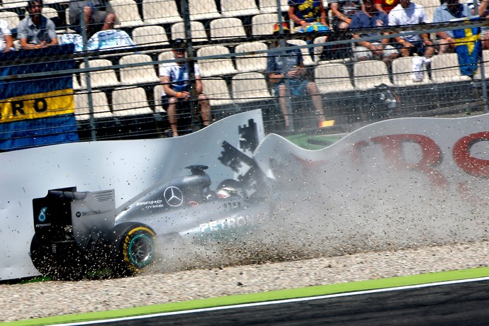 Lewis Hamilton bateu forte no Q1 do treino classificatório para o GP da Alemanha (Foto: Getty Images)