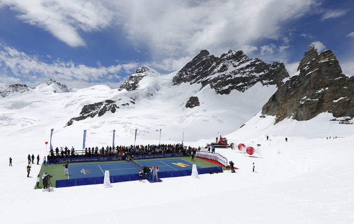 tenis roger federer lindsey vonn alpes suiços (Foto: Reuters)