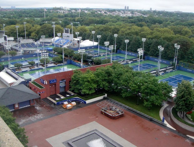 Flushing Meadows US Open tênis Irene (Foto: Alexandre Cossenza/Globoesporte.com)