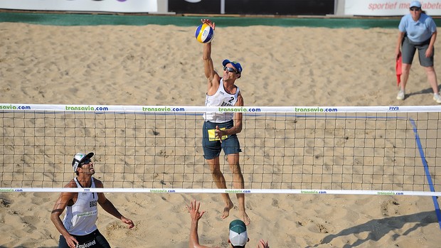 Emanuel no Grand Slam de Haia (Foto: Divulgação/FIVB)