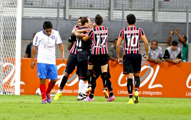 Rogério Ceni comemoração jogo São Paulo x Bahia (Foto: Vaner Casaes / Agência Estado)