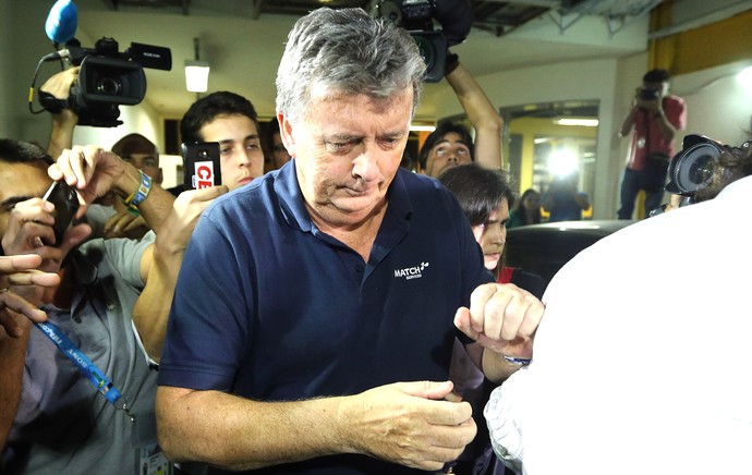 Ray Whelan na delegacia caso cambistas (Foto: Fábio Motta / Agência Estado)