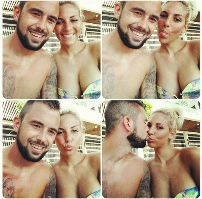 Laura Tropea com Steven Defour (Foto: Reprodução)