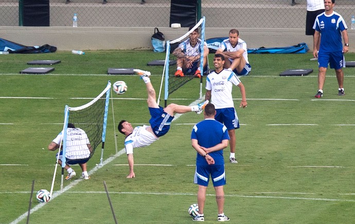 Messi Treino Argentina (Foto: Agência AP )