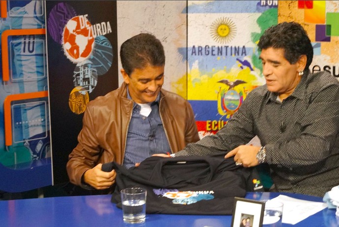 Maradona e Bebeto Programa De Zurda (Foto: Reprodução / Twitter)