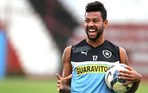 Wallyson treino do Botafogo (Foto: Vitor Silva / SSPress)