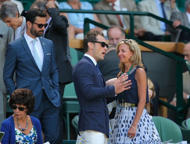 Jude Law, ator, em Wimbledon (Foto: AP)