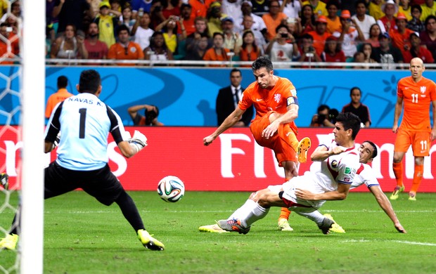 Robin van Persie  jogo Holanda x Costa Rica (Foto: AP)