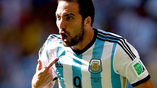 Higuain Argentina gol Bélgica Mané Garrincha (Foto: Agência re)