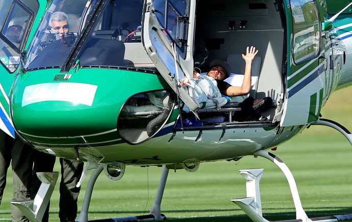 Helicóptero Neymar granja comary (Foto: Hueler Andrey / Mowa Press)