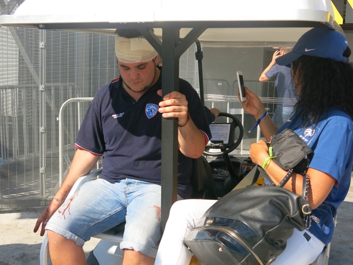 kevin borgat frances agredido maracana (Foto: Edgard Maciel de Sá)