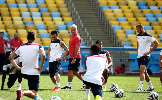 Didier Deschamps treino França no Maracanã (Foto: André Durão/GloboEsporte.com)