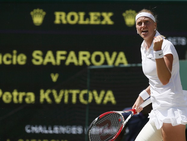 kvitova vence e vai à final em wimbledon (Foto: Reuters)