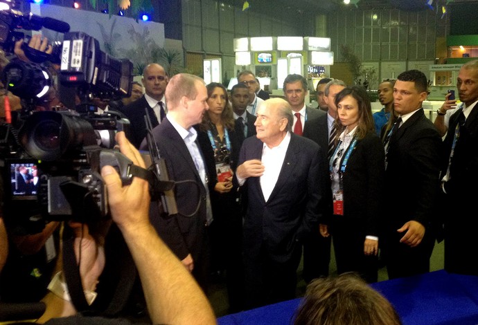 Joseph blatter no IBC (Foto: Bernardo Eyng)