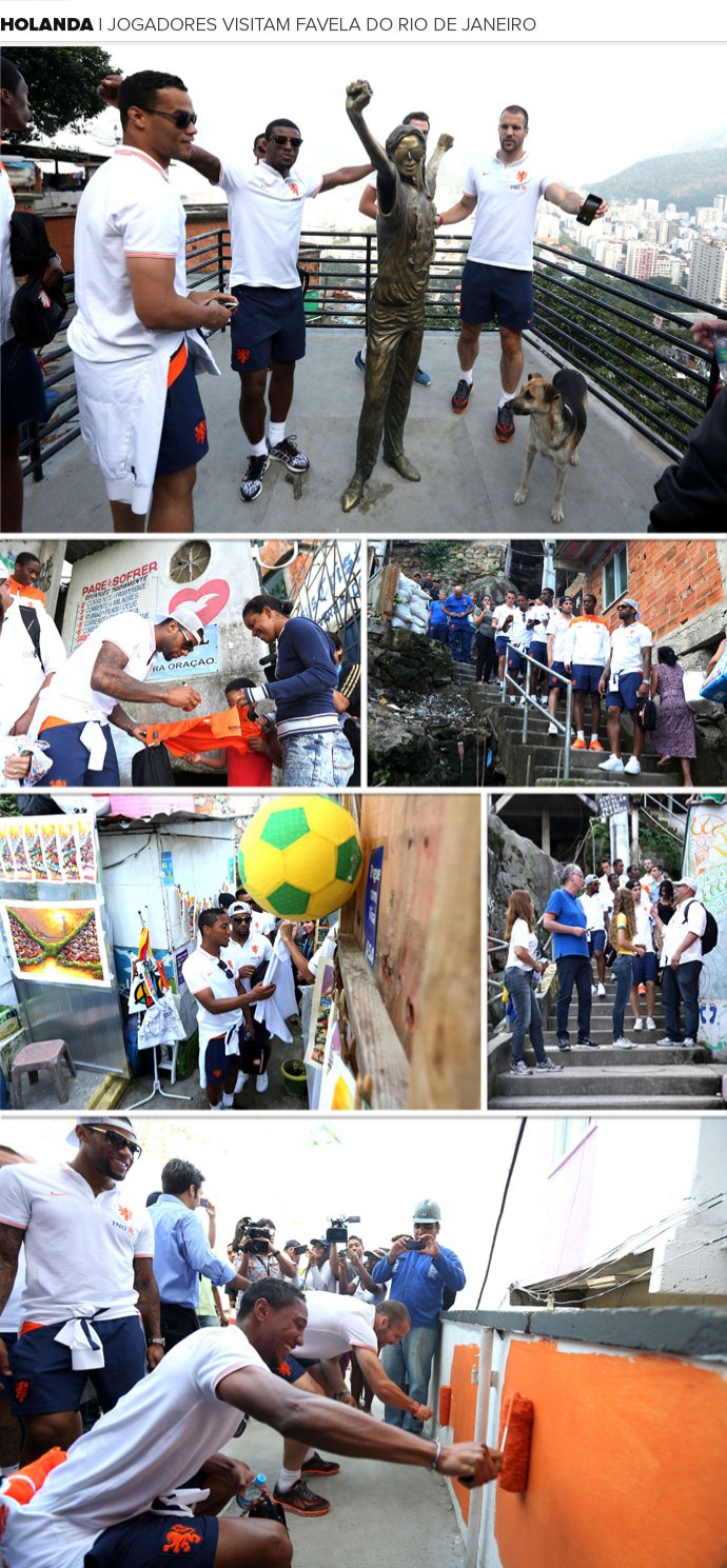 Mosaico Holanda Visita Favela Rio de Janeiro (Foto: Editoria de arte)