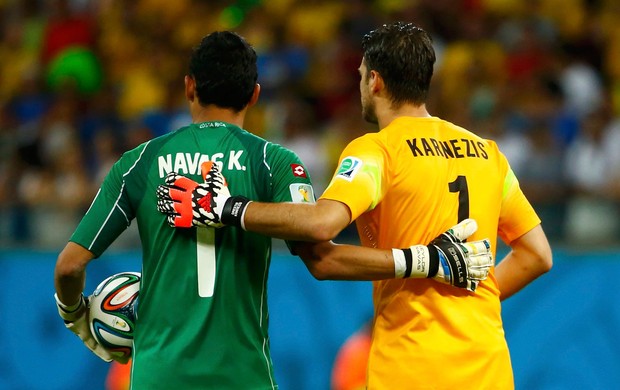 Navas e Karnezis Costa Rica x Grécia (Foto: Reuters)