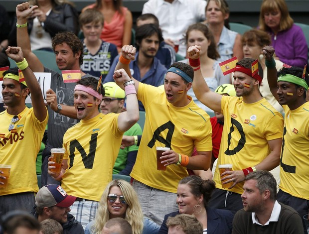 torcedores rafael nadal em wimbledon (Foto: Reuters)