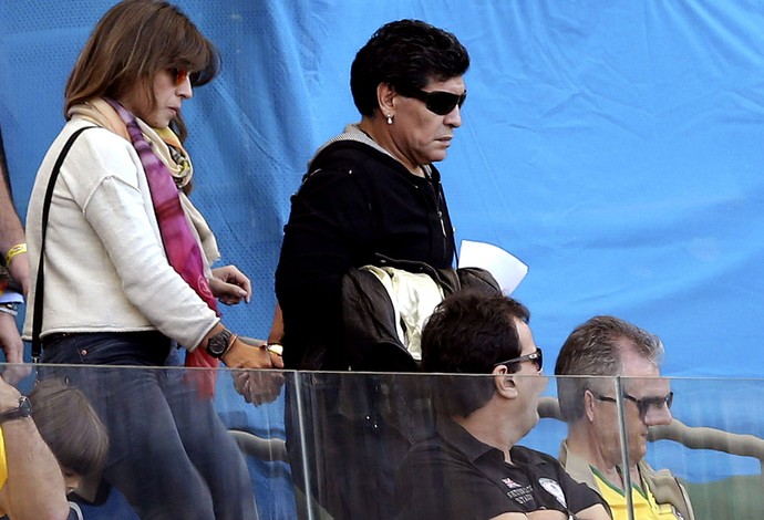 Diego maradona argentina Mineirão  (Foto: Agência EFE)