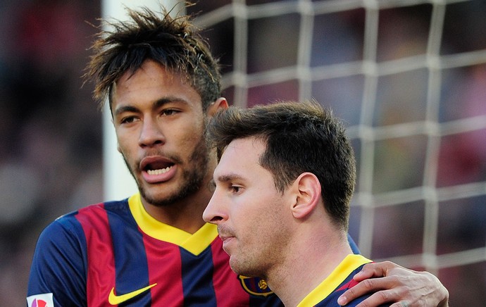 Neymar e Messi Barcelona (Foto: AFP)