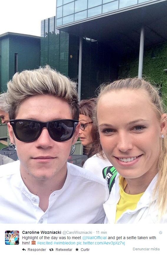 caroline wozniacki tieta cantor do one direction Niall Horan (Foto: Reprodução/Twitter)