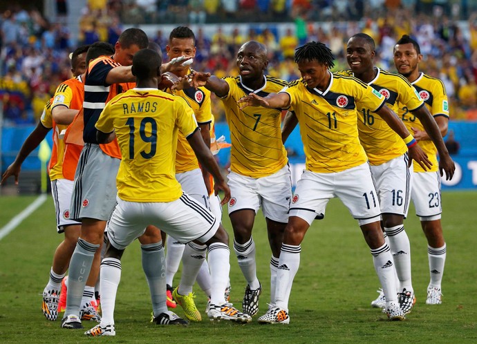 Cuadrado e Ramos gol Japão x Colômbia (Foto: Reuters)