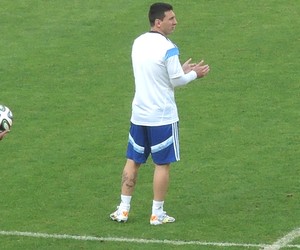 Messi Treino Argentina (Foto: Cahê Mota)